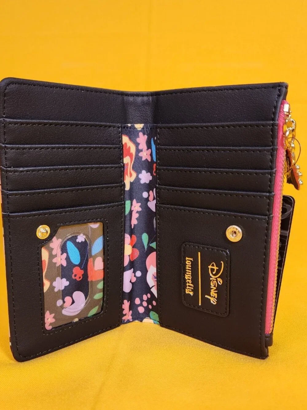 Loungefly Disney Alice in Wonderland Floral Wildflower Butterfly Flap Wallet NEW